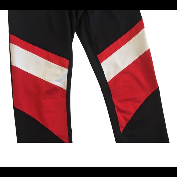 Z BY ZELLA (Nords) Fancy Footwork Colour Block High Waist Leggings Red/Black XS - Picture 6 of 9